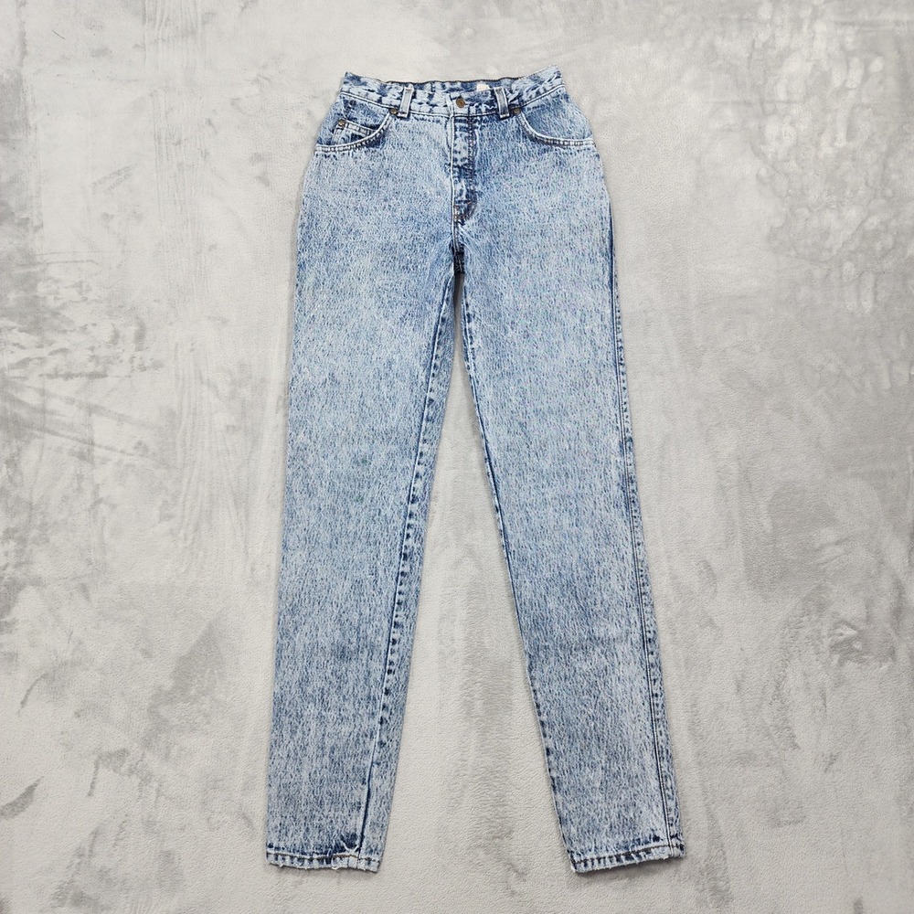 Vintage Levi's‎ Jeans Womens 24 Blue Acid Wash High Rise Tapered Mom Distressed